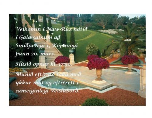 Nýárshátíð bahá'ía verður haldin í Kópavogi að þessu sinni