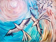 Listaverk eftir listamann í Nur-Sultan, Kazakhstan 